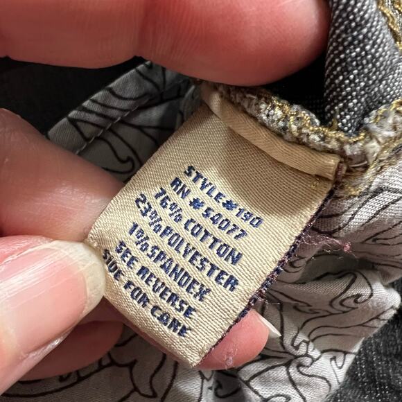 CAbi Womens Denim Blue Jeans Pants Boot Cut Mid Rise Black Style 190 Size 8 - Picture 8 of 10